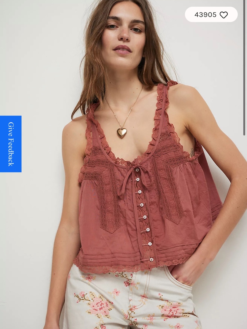 Free People Forevermore Tank in Cedar Wood